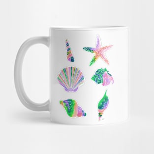 Seashells Pattern - Retro Pastel Mug